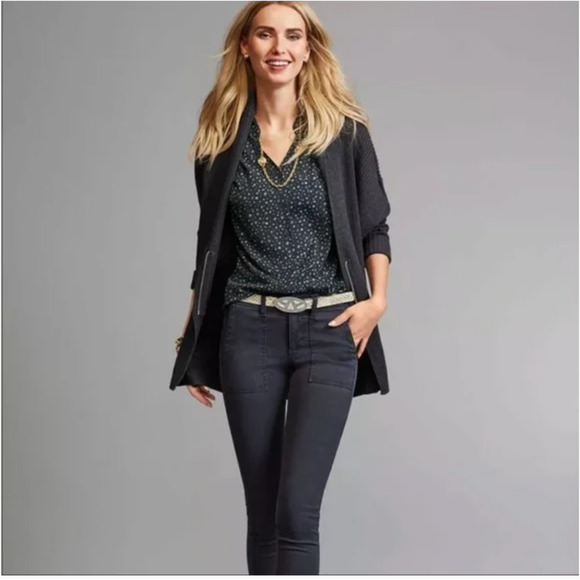 CAbi Cosmo Oversized Zip Cardigan in Galaxy Gray Small - Picture 1 of 4